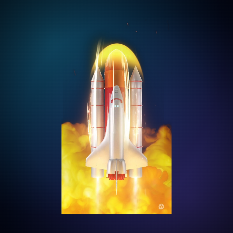 Blazing Rocket Launch